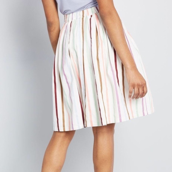 NWT ModCloth Aspiration Creation Striped Skirt New - Picture 2 of 8